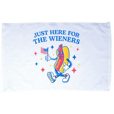 Im Just Here For The Wieners 4th Of July Shirts Microfiber Hand Towel