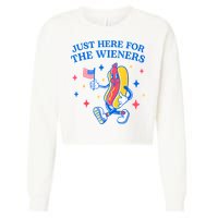 Im Just Here For The Wieners 4th Of July Shirts Cropped Pullover Crew