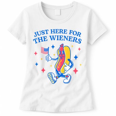 Im Just Here For The Wieners 4th Of July Shirts Womens T-Shirt