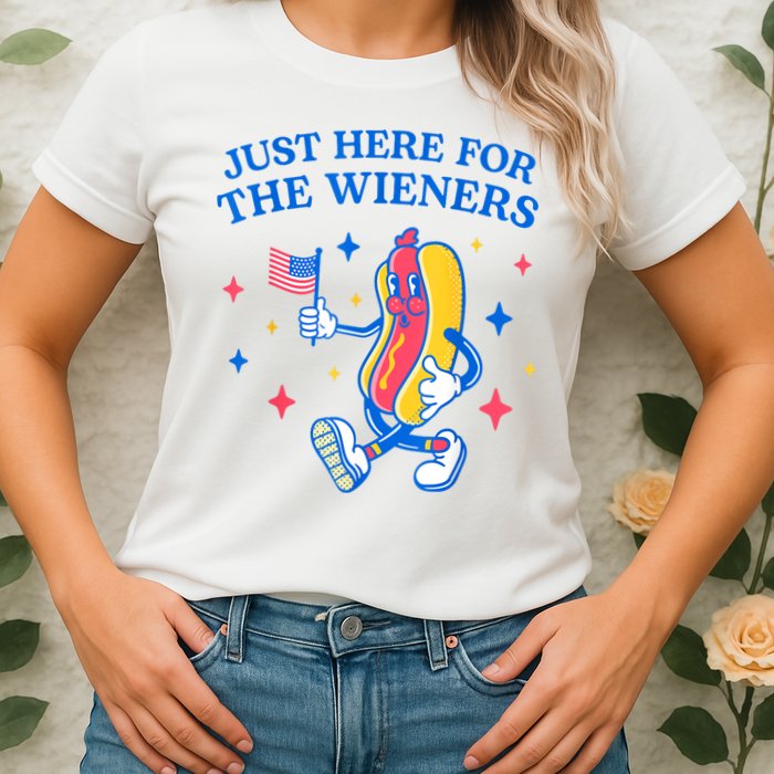 Im Just Here For The Wieners 4th Of July Shirts Womens T-Shirt