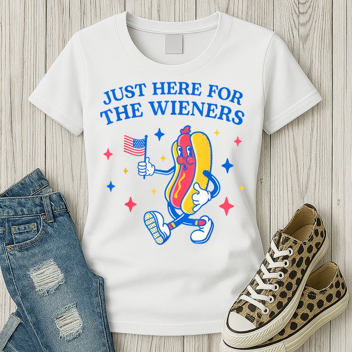 Im Just Here For The Wieners 4th Of July Shirts Womens T-Shirt