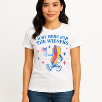 Im Just Here For The Wieners 4th Of July Shirts Womens T-Shirt