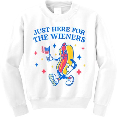 Im Just Here For The Wieners 4th Of July Shirts Kids Sweatshirt