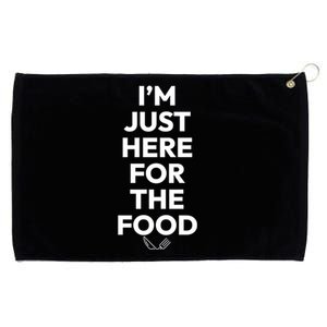 I’m Just Here For The Food Funny Thanksgiving Christmas Gift Grommeted Golf Towel