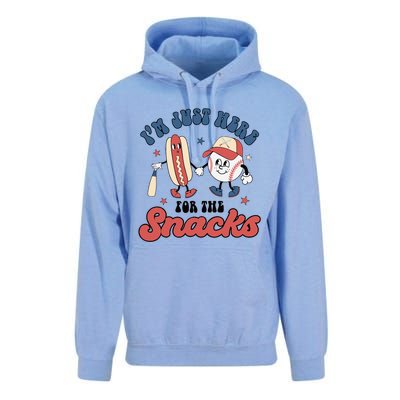 IM Just Here For The Snacks Baseball 4th Of July Hot Dog Unisex Surf Hoodie