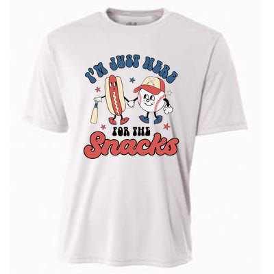 IM Just Here For The Snacks Baseball 4th Of July Hot Dog Cooling Performance Crew T-Shirt