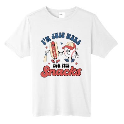 IM Just Here For The Snacks Baseball 4th Of July Hot Dog Tall Fusion ChromaSoft Performance T-Shirt