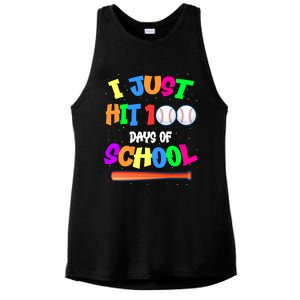 I Just Hit 100 Days Of School Baseball 100th Day Meaningful Gift Ladies PosiCharge Tri-Blend Wicking Tank