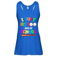 I Just Hit 100 Days Of School Baseball 100th Day Meaningful Gift Ladies Essential Flowy Tank