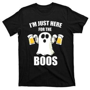 IM Just Here For The Boos Funny Halloween Cute Ghost Gift T-Shirt