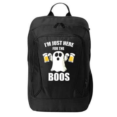 IM Just Here For The Boos Funny Halloween Cute Ghost Gift City Backpack