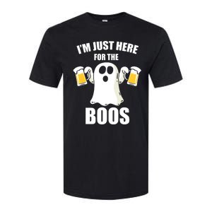 IM Just Here For The Boos Funny Halloween Cute Ghost Gift Softstyle CVC T-Shirt