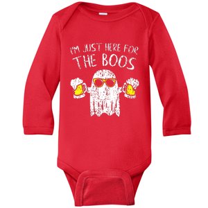 Im Just Here For The Boos Baby Long Sleeve Bodysuit