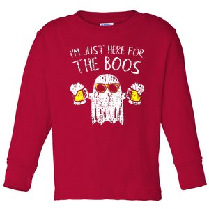 Im Just Here For The Boos Toddler Long Sleeve Shirt