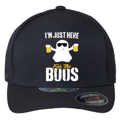 IM Just Here For The Boos Beer Funny Halloween Flexfit Unipanel Trucker Cap