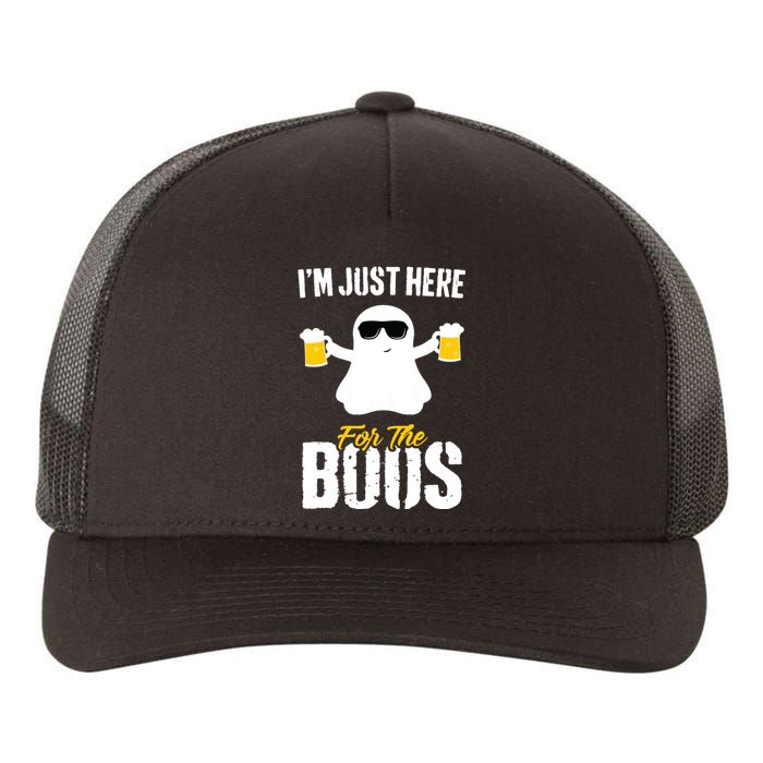 IM Just Here For The Boos Beer Funny Halloween Yupoong Adult 5-Panel Trucker Hat