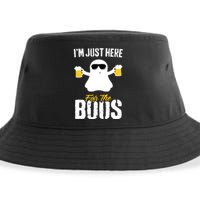 IM Just Here For The Boos Beer Funny Halloween Sustainable Bucket Hat