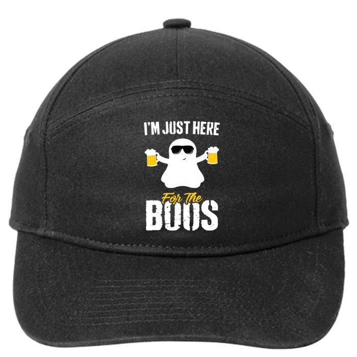 IM Just Here For The Boos Beer Funny Halloween 7-Panel Snapback Hat