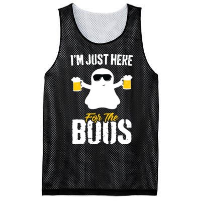 IM Just Here For The Boos Beer Funny Halloween Mesh Reversible Basketball Jersey Tank