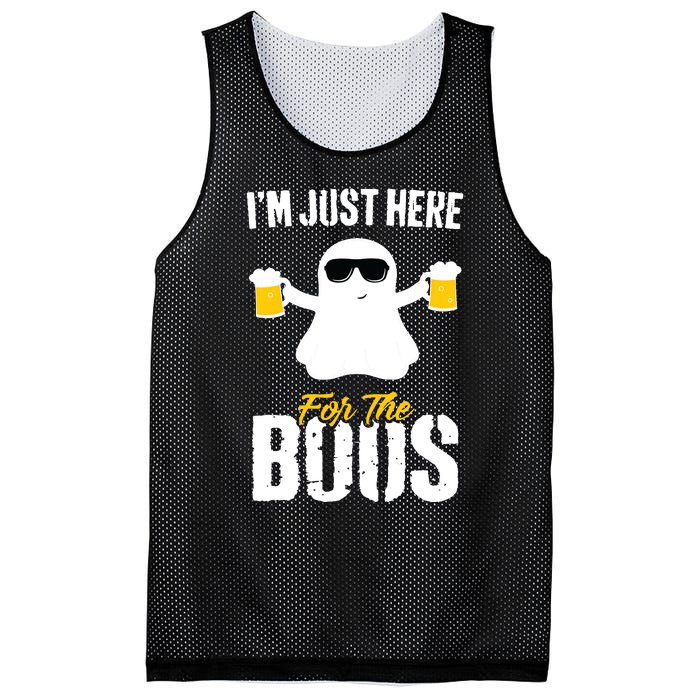 IM Just Here For The Boos Beer Funny Halloween Mesh Reversible Basketball Jersey Tank