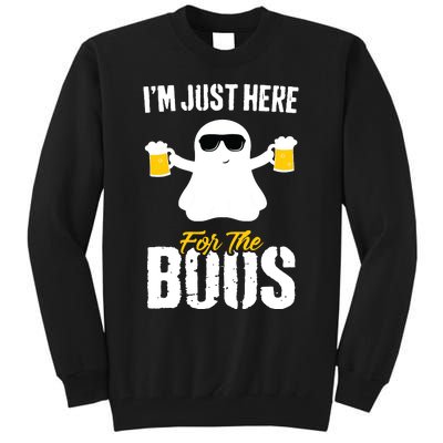 IM Just Here For The Boos Beer Funny Halloween Tall Sweatshirt