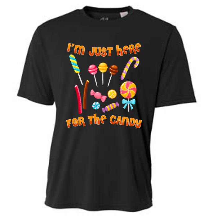 IM Just Here For The Candy Funny Halloween Costume Cooling Performance Crew T-Shirt