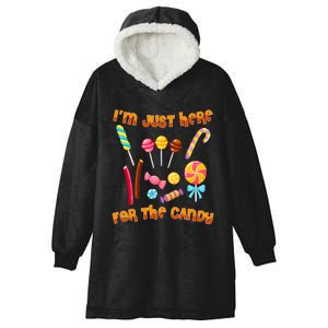 IM Just Here For The Candy Funny Halloween Costume Hooded Wearable Blanket