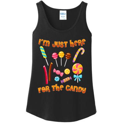 IM Just Here For The Candy Funny Halloween Costume Ladies Essential Tank