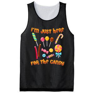 IM Just Here For The Candy Funny Halloween Costume Mesh Reversible Basketball Jersey Tank