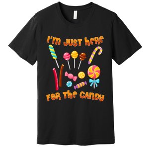 IM Just Here For The Candy Funny Halloween Costume Premium T-Shirt