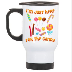 IM Just Here For The Candy Funny Halloween Costume Stainless Steel Travel Mug