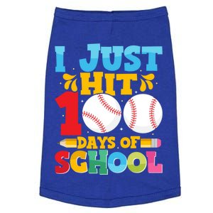 I Just Hit 100 Days Of School Baseball 100th Day Gift Doggie Tank