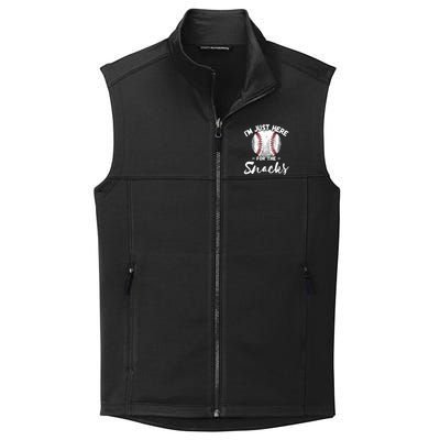 Im Just Here For The Snacks Funny Fantasy Baseball League Collective Smooth Fleece Vest