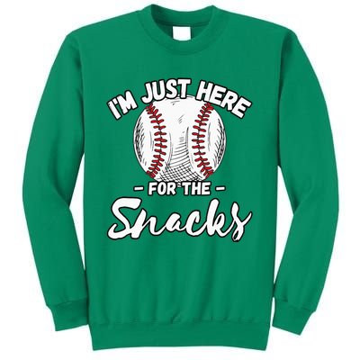 Im Just Here For The Snacks Funny Fantasy Baseball League Sweatshirt