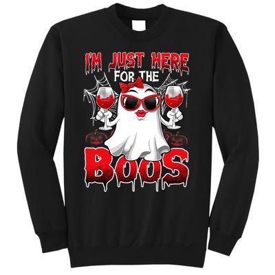 Im Just Here For The Boos Funny Ghost Halloween Costume Sweatshirt