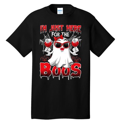 Im Just Here For The Boos Funny Ghost Halloween Costume Tall T-Shirt