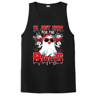 Im Just Here For The Boos Funny Ghost Halloween Costume PosiCharge Competitor Tank