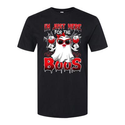 Im Just Here For The Boos Funny Ghost Halloween Costume Softstyle CVC T-Shirt