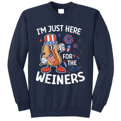 IM Just Here For The Weiners Funny Usa 4th Of July Sweatshirt