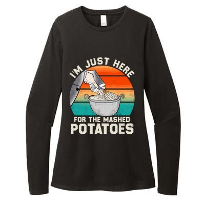 IM Just Here For The Mashed Potatoes Cute Thanksgiving Food Womens CVC Long Sleeve Shirt