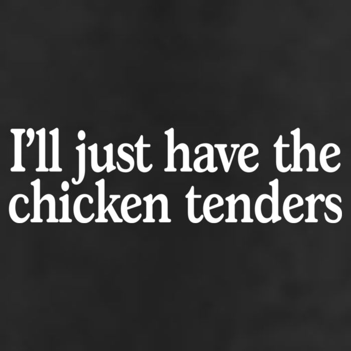 I'll Just Have The Chicken Tenders Funny 7 Panel Mesh Trucker Snapback Hat
