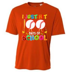 I Just Hit 100 Days Of School Baseball 100th Day Funny Gift Cooling Performance Crew T-Shirt