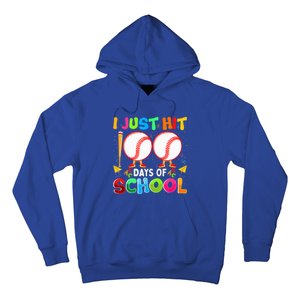 I Just Hit 100 Days Of School Baseball 100th Day Funny Gift Hoodie