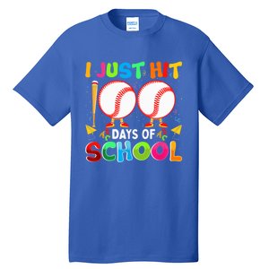 I Just Hit 100 Days Of School Baseball 100th Day Funny Gift Tall T-Shirt