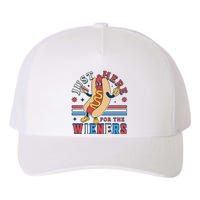 I'm Just Here for the Wieners 4th of July Hot Dog Funny Yupoong Adult 5-Panel Trucker Hat