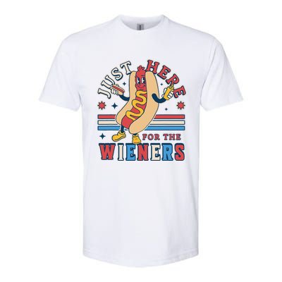 I'm Just Here for the Wieners 4th of July Hot Dog Funny Softstyle CVC T-Shirt