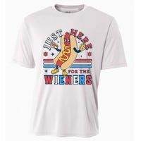 I'm Just Here for the Wieners 4th of July Hot Dog Funny Cooling Performance Crew T-Shirt