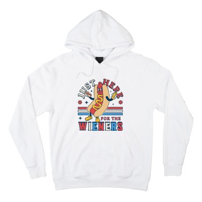 I'm Just Here for the Wieners 4th of July Hot Dog Funny Hoodie