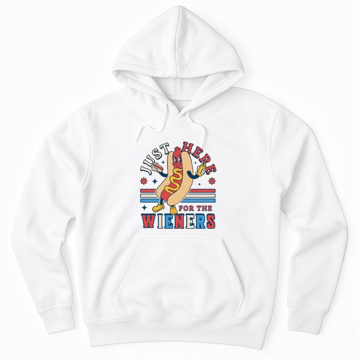 I'm Just Here for the Wieners 4th of July Hot Dog Funny Hoodie