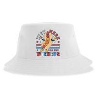 I'm Just Here for the Wieners 4th of July Hot Dog Funny Sustainable Bucket Hat